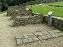 Exhibit of building a dry stone wall at Shibden Hall